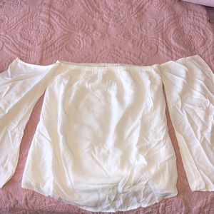Off the shoulder long sleeve shirt